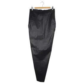 Rick Owens Fall 2011 Limo Black Coated Canvas Maxi Hobble Skirt - IT 40 / US 6