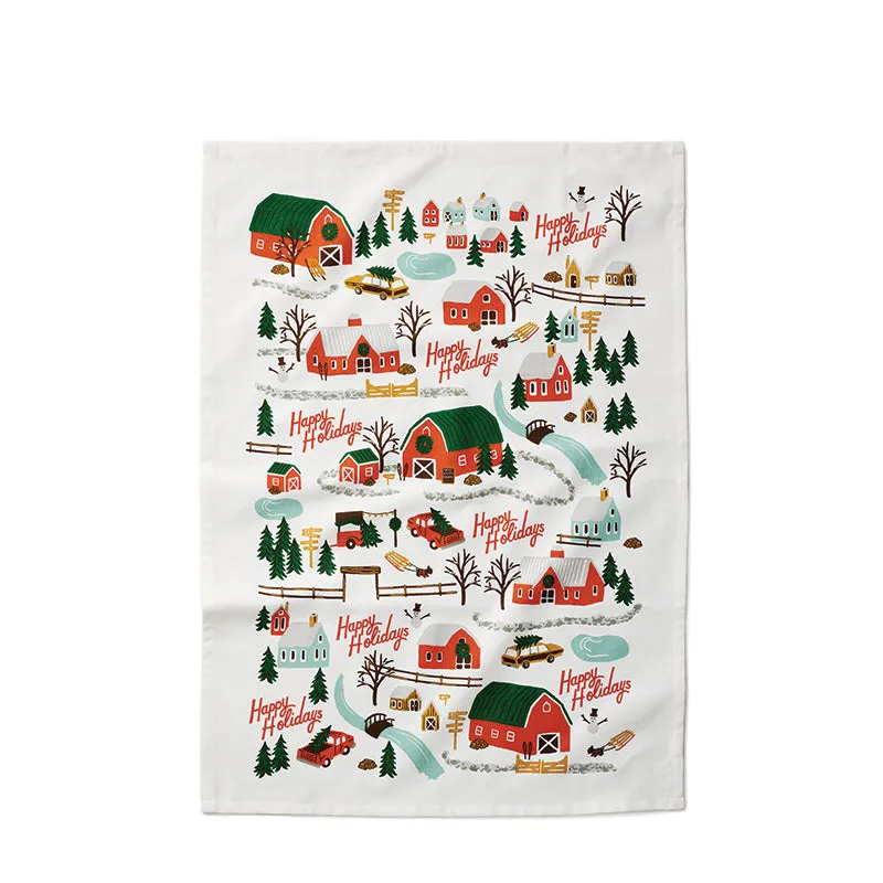 RIFLE PAPER CO. | Christmas Tree Farm Tea Towel