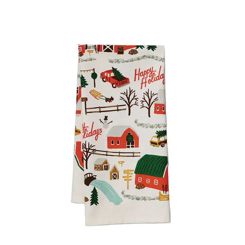 RIFLE PAPER CO. | Christmas Tree Farm Tea Towel