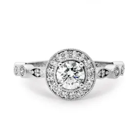 Round brilliant cut diamond ring