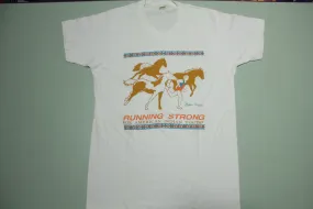 Running Strong American Indian Youth Vintage 80's Screen Stars USA Single Stitch T-Shirt