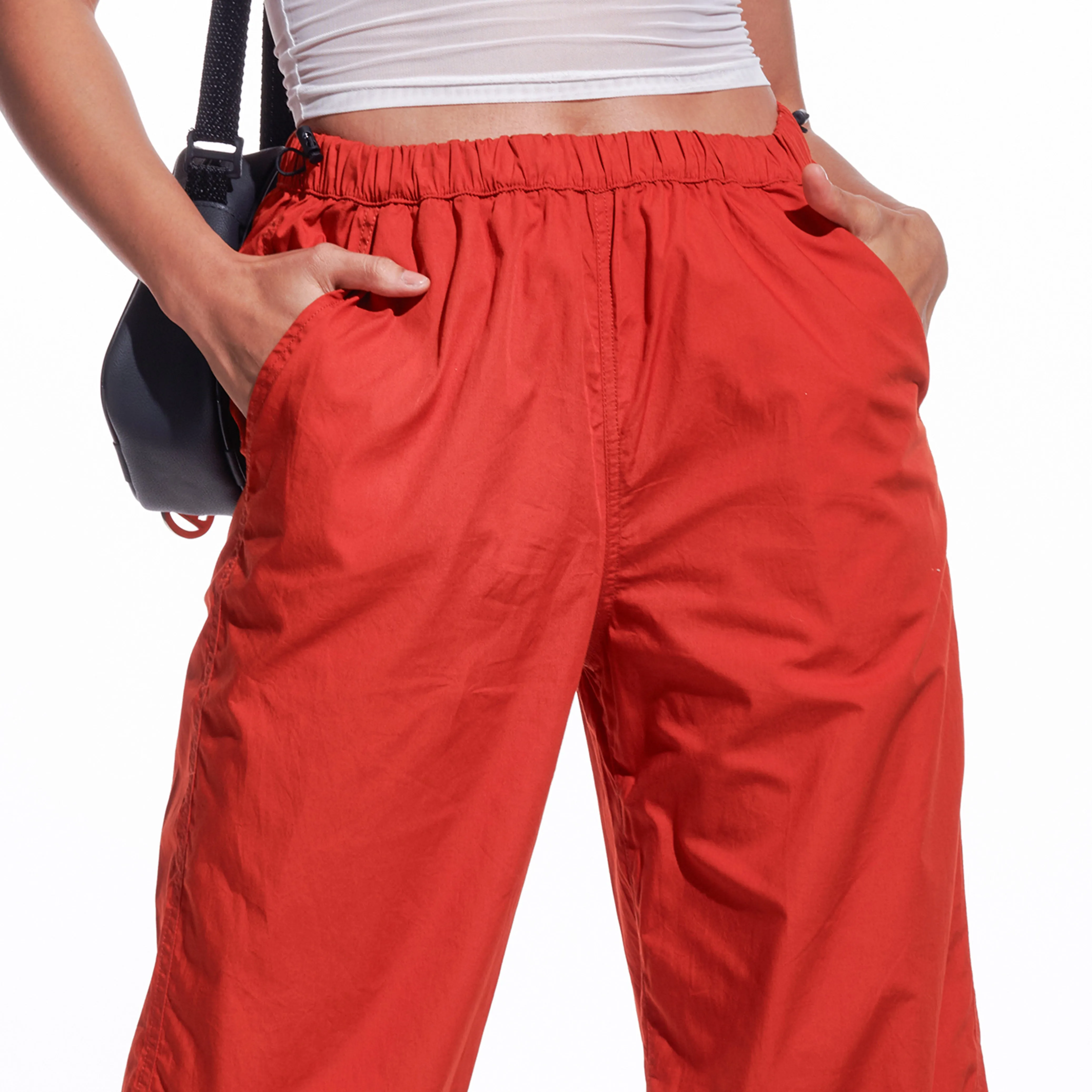 Rust Orange Parachute Pants