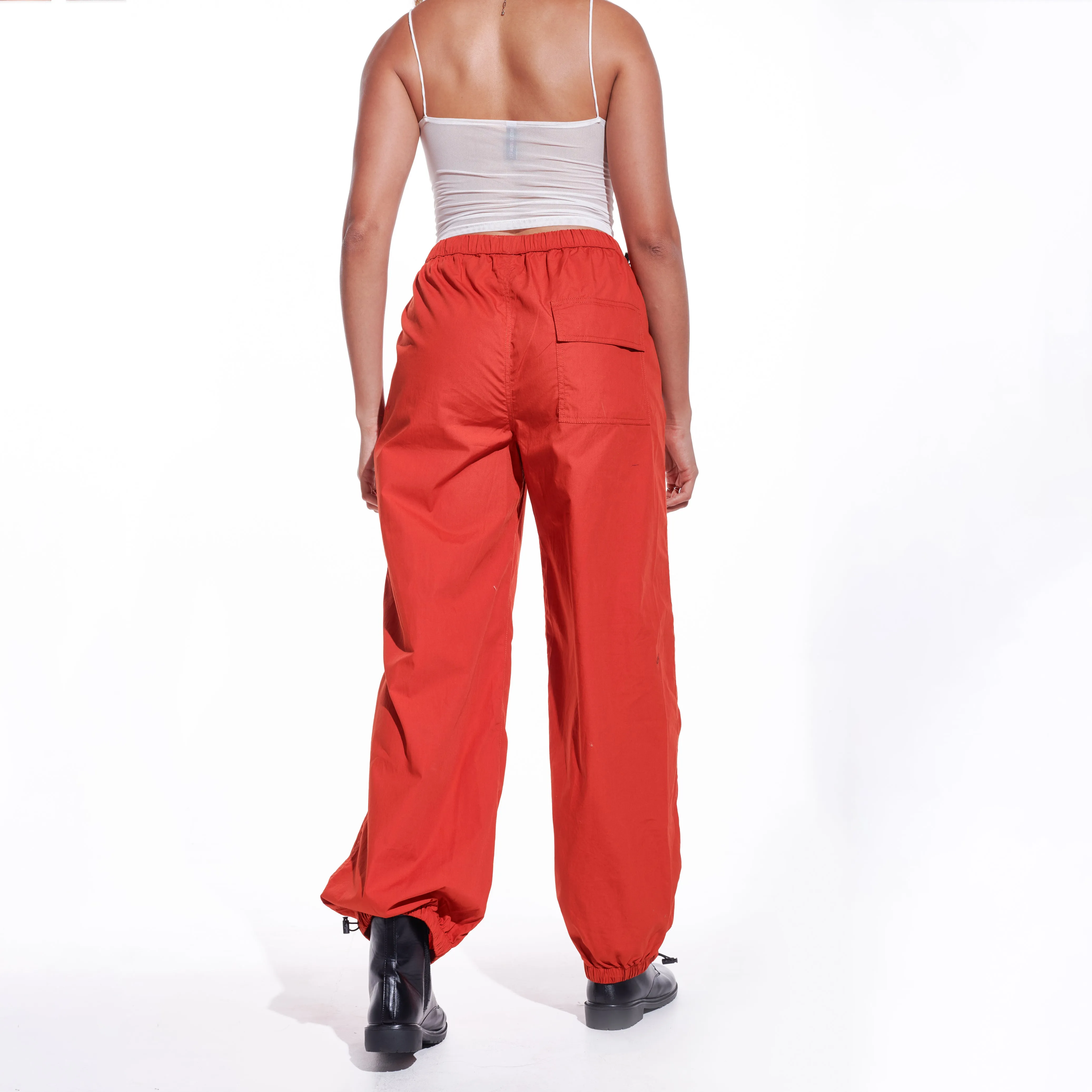 Rust Orange Parachute Pants