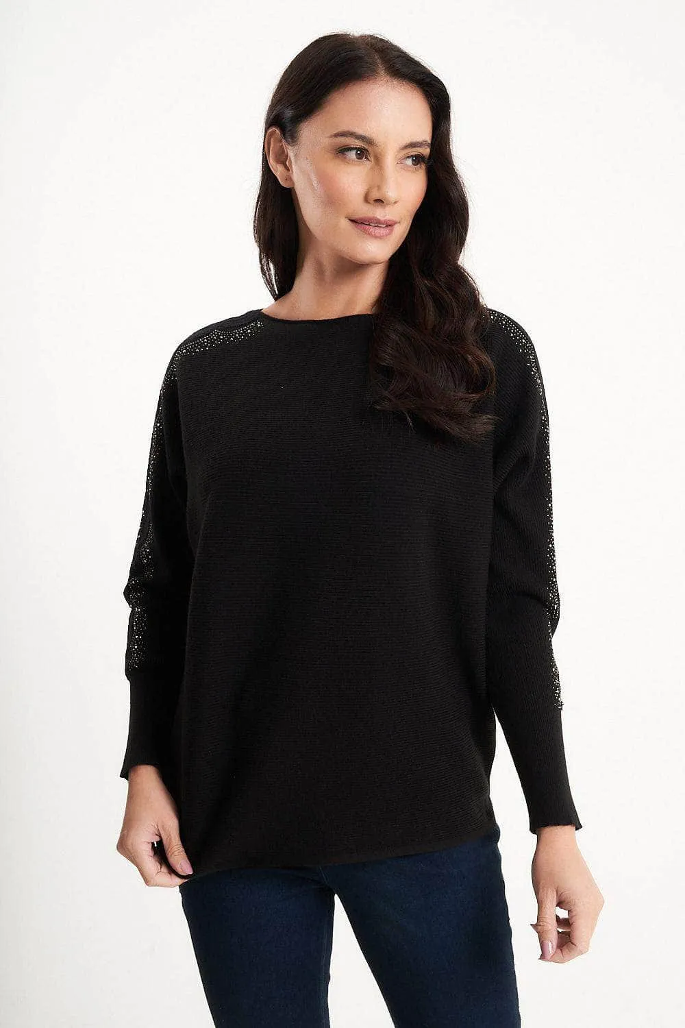 Saloos Lace Embellished Sleeved Knitted Jumper