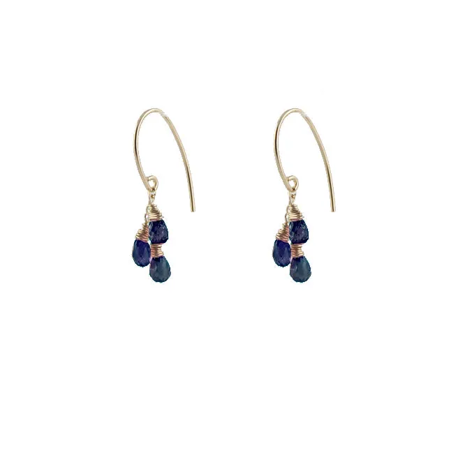 Sapphire Droplet Earrings