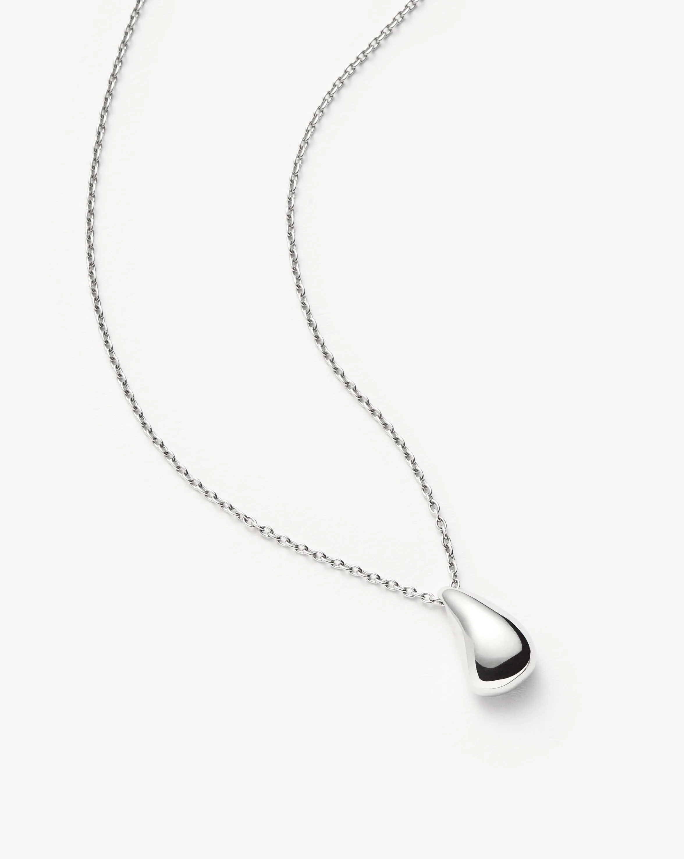 Savi Sculptural Droplet Pendant Necklace | Sterling Silver