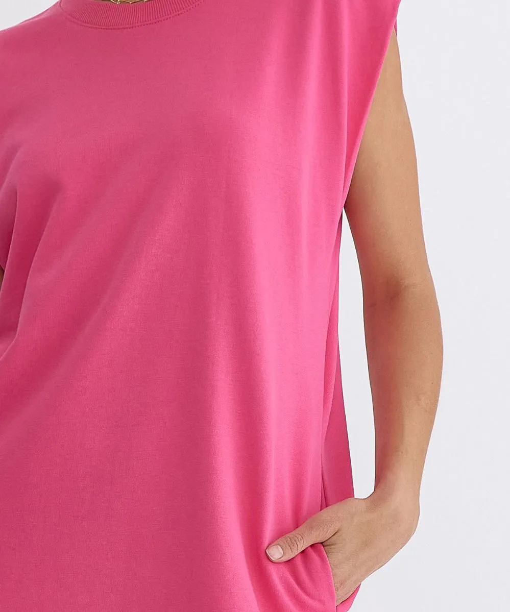 Sleeveless Mini Dress -  Pink