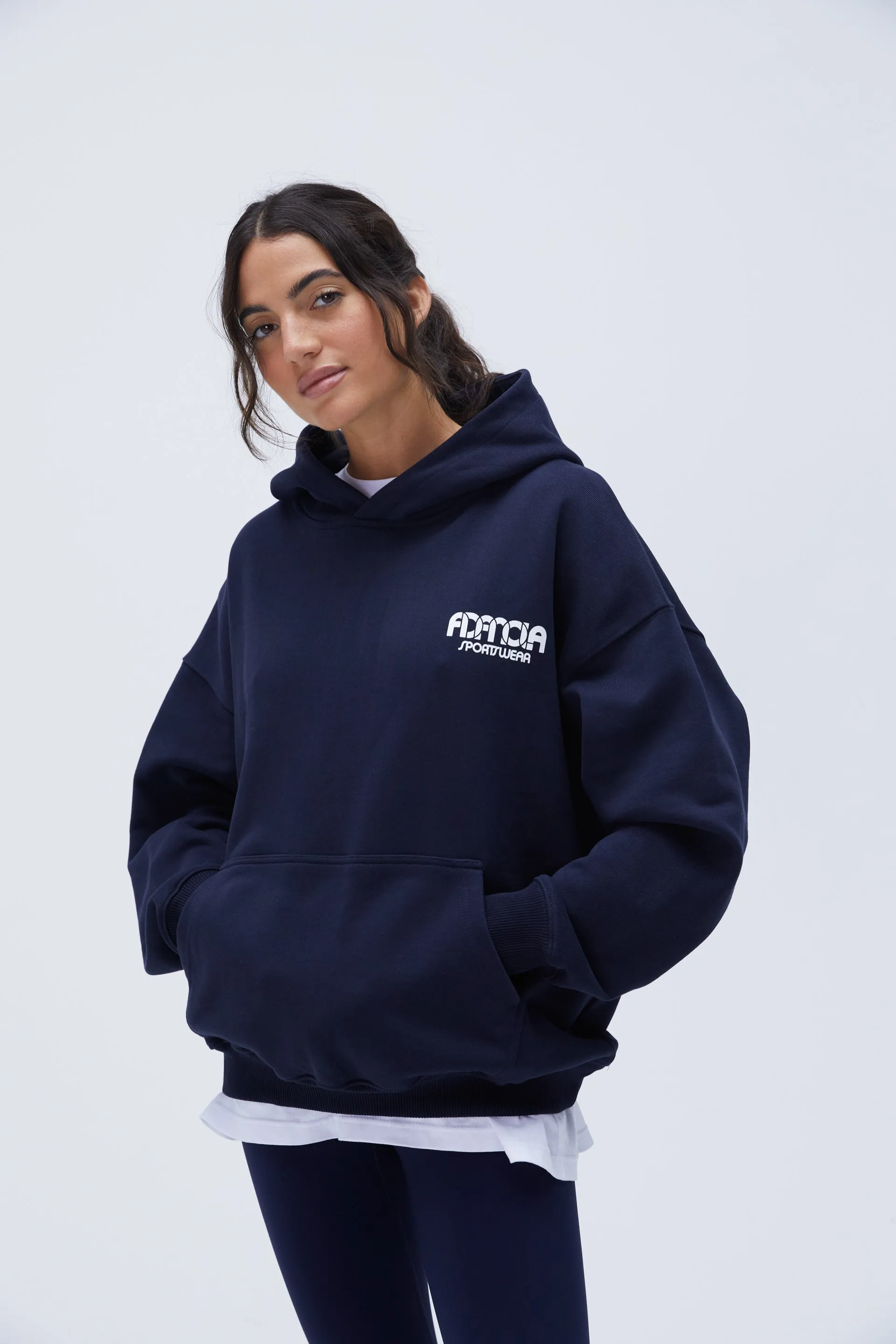 Sportswear Oversized Hoodie - Navy Blue