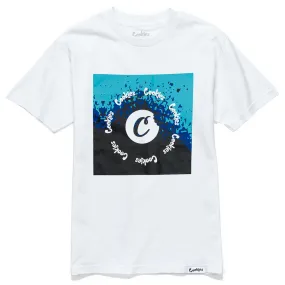 STEADY DRIP LOGO TEE WHITE/BLUE