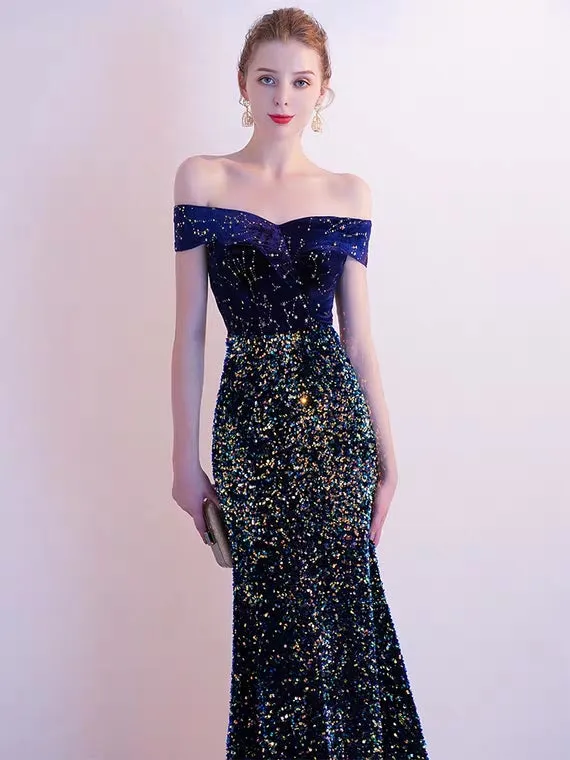 The Etsy Off Shoulder Glitter Gown