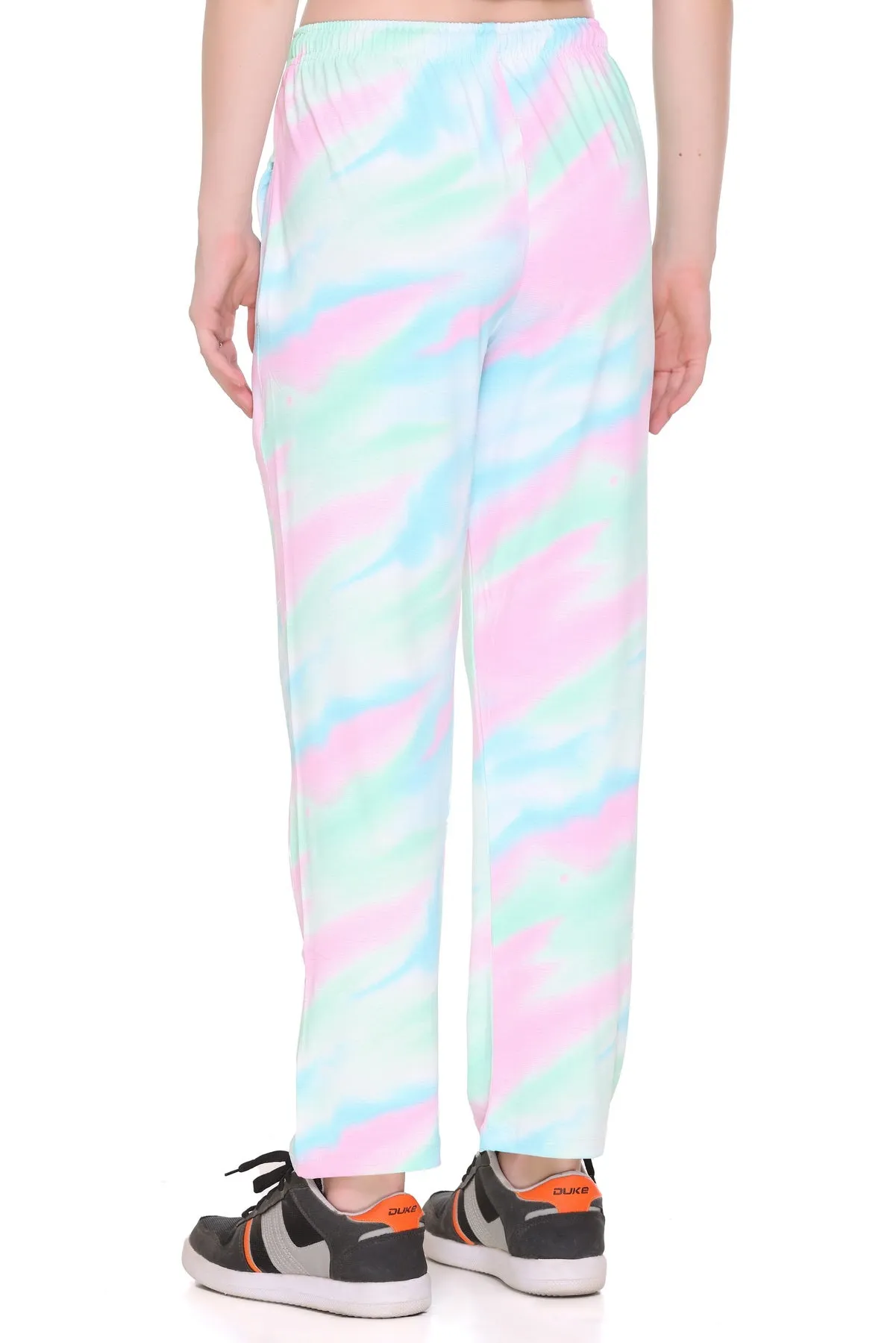 Tie-Dye Night Pajamas For Women - Aqua & Pink