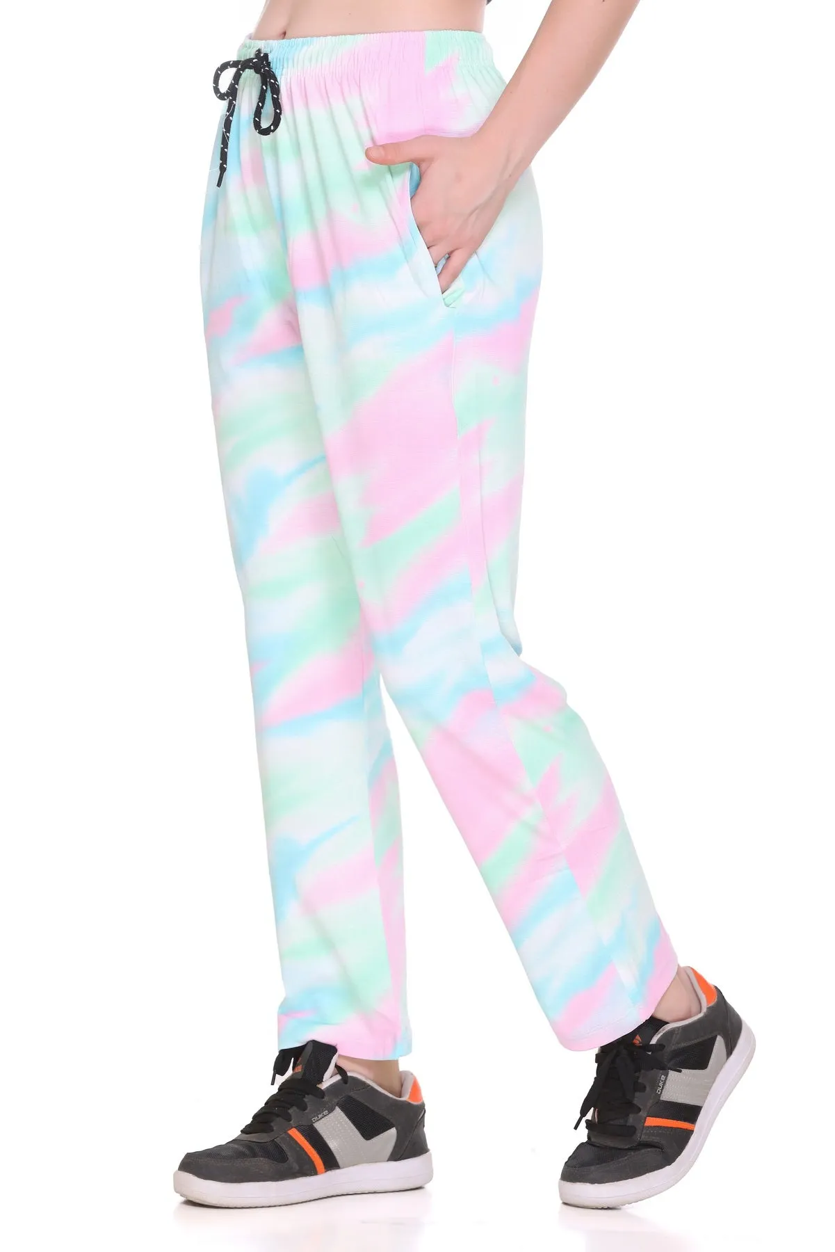 Tie-Dye Night Pajamas For Women - Aqua & Pink