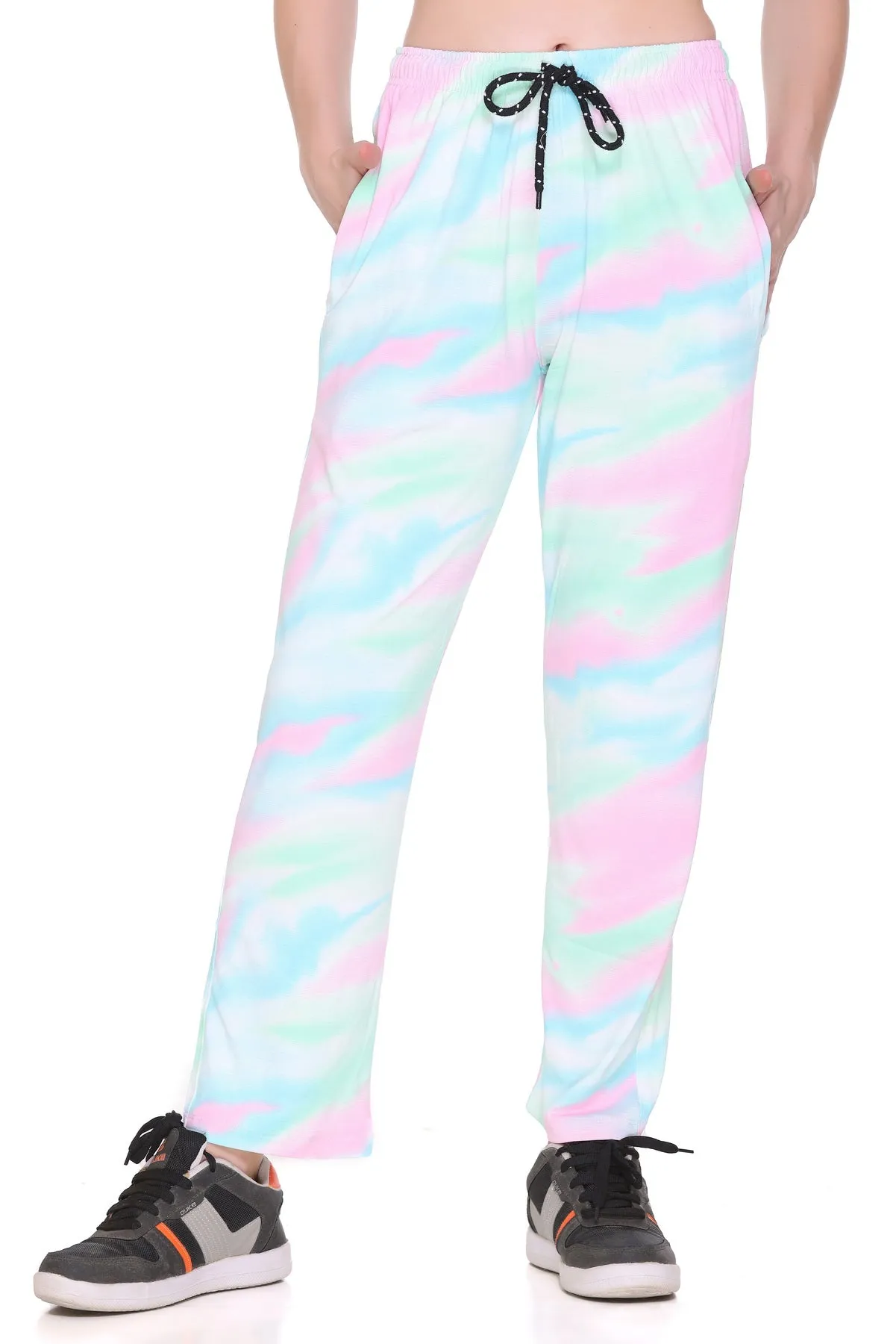 Tie-Dye Night Pajamas For Women - Aqua & Pink