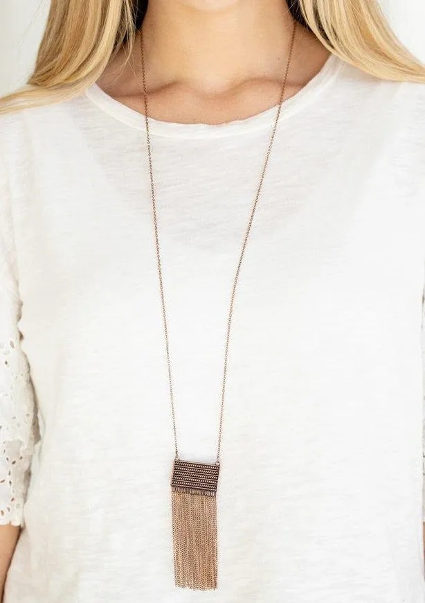 Totally Tassel Copper Necklace Set