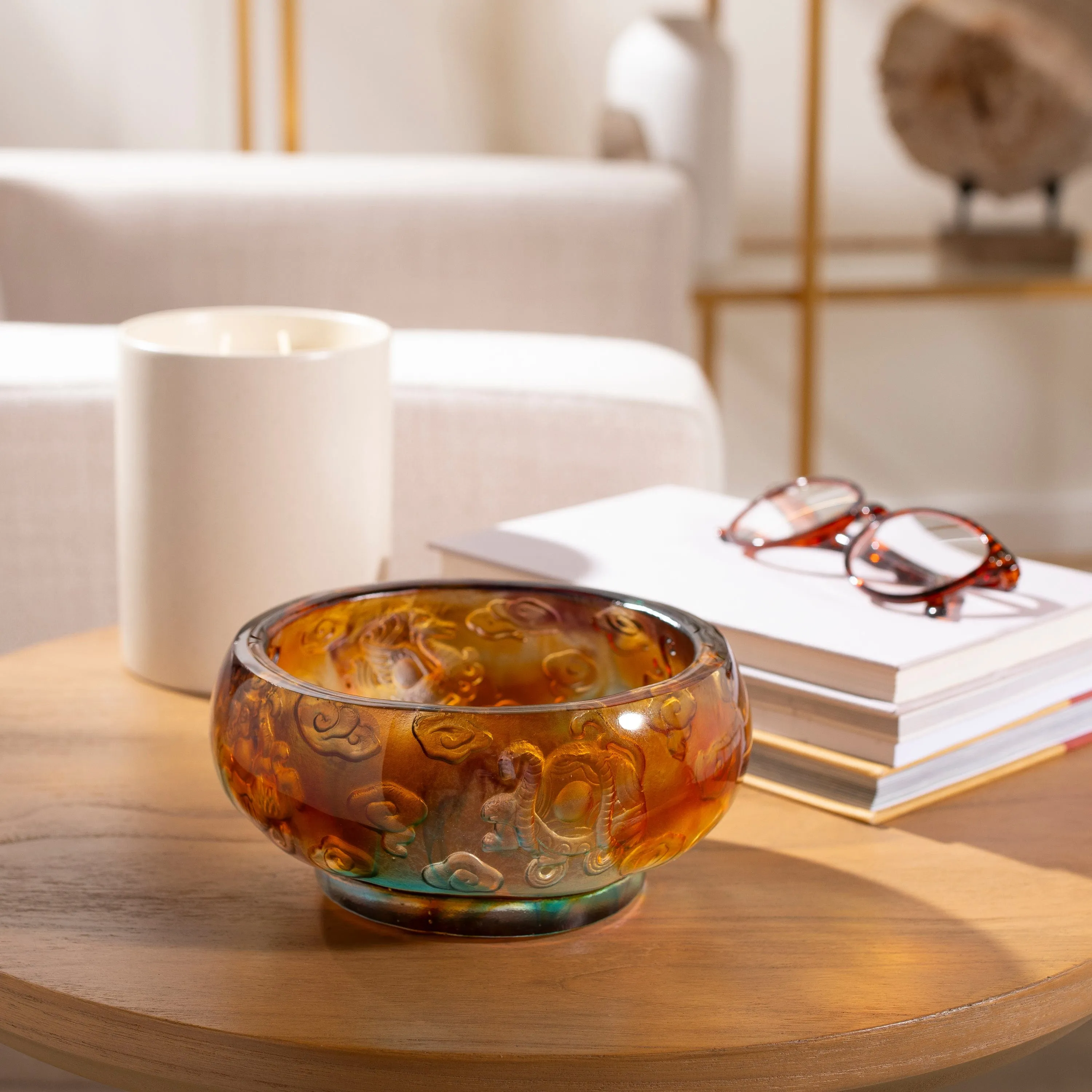 Treasure Bowl Crystal Carving - A Symbol of Good Fortune and Prosperity