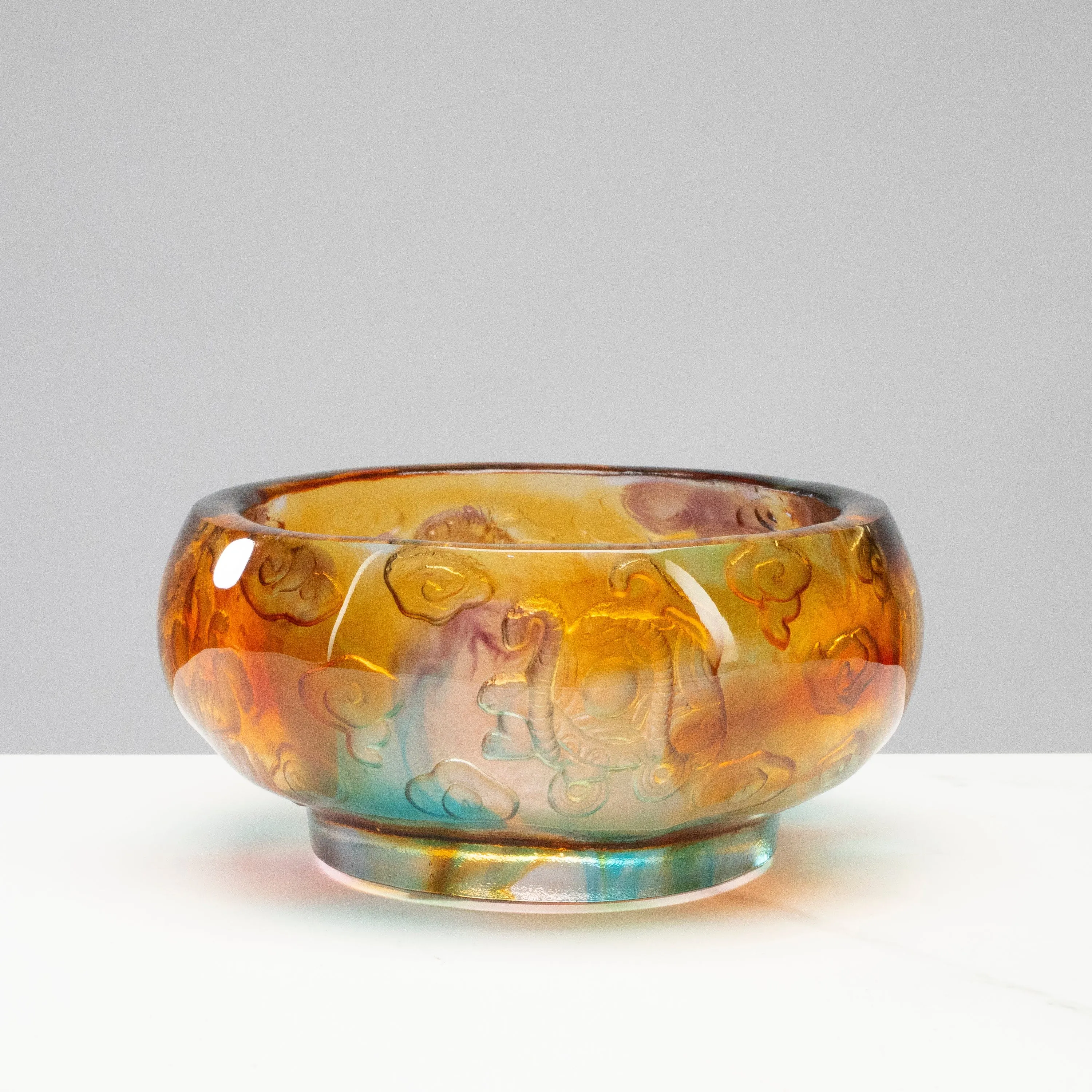 Treasure Bowl Crystal Carving - A Symbol of Good Fortune and Prosperity