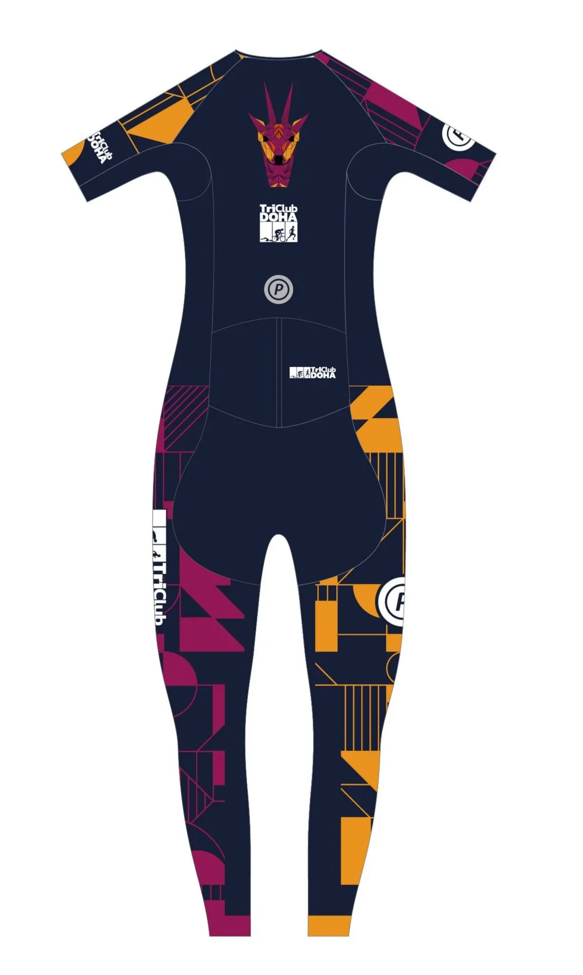 TriClub Doha WOMEN FULL LENGTH SHORT SLEEVE TRI SUIT