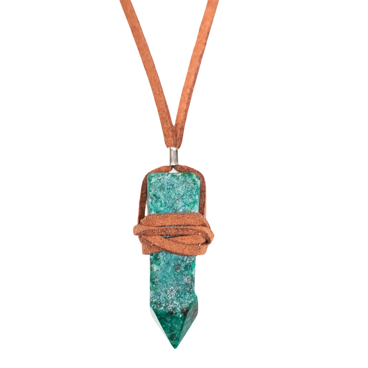 Turquoise Crystal Point Necklace