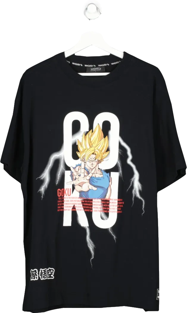 Vanquish Black Dbz Goku Oversized T Shirt UK L