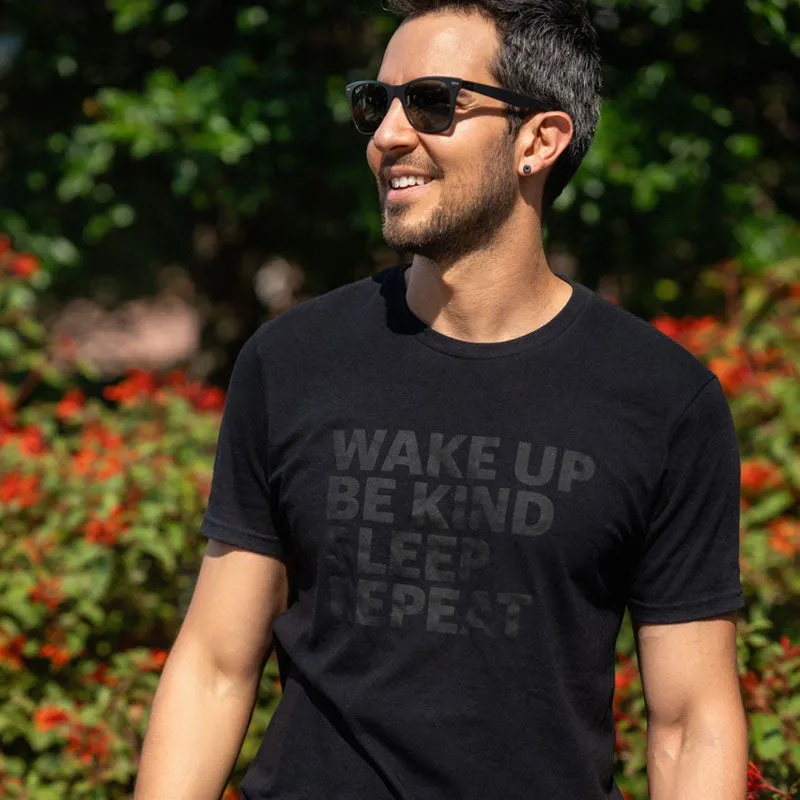 Wake Up Be Kind Unisex T-Shirt - Black