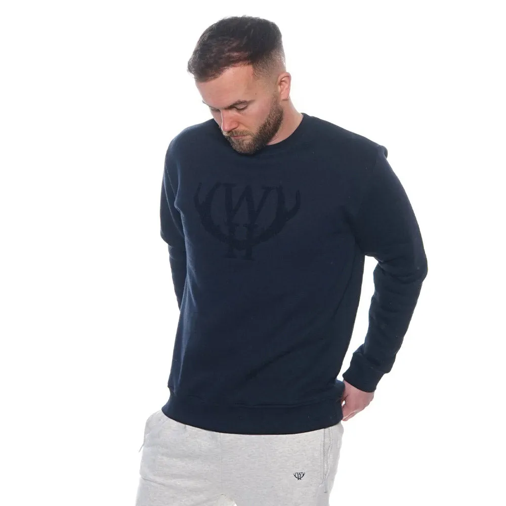 Walker & Hunt - Navy Flock Sweatshirt