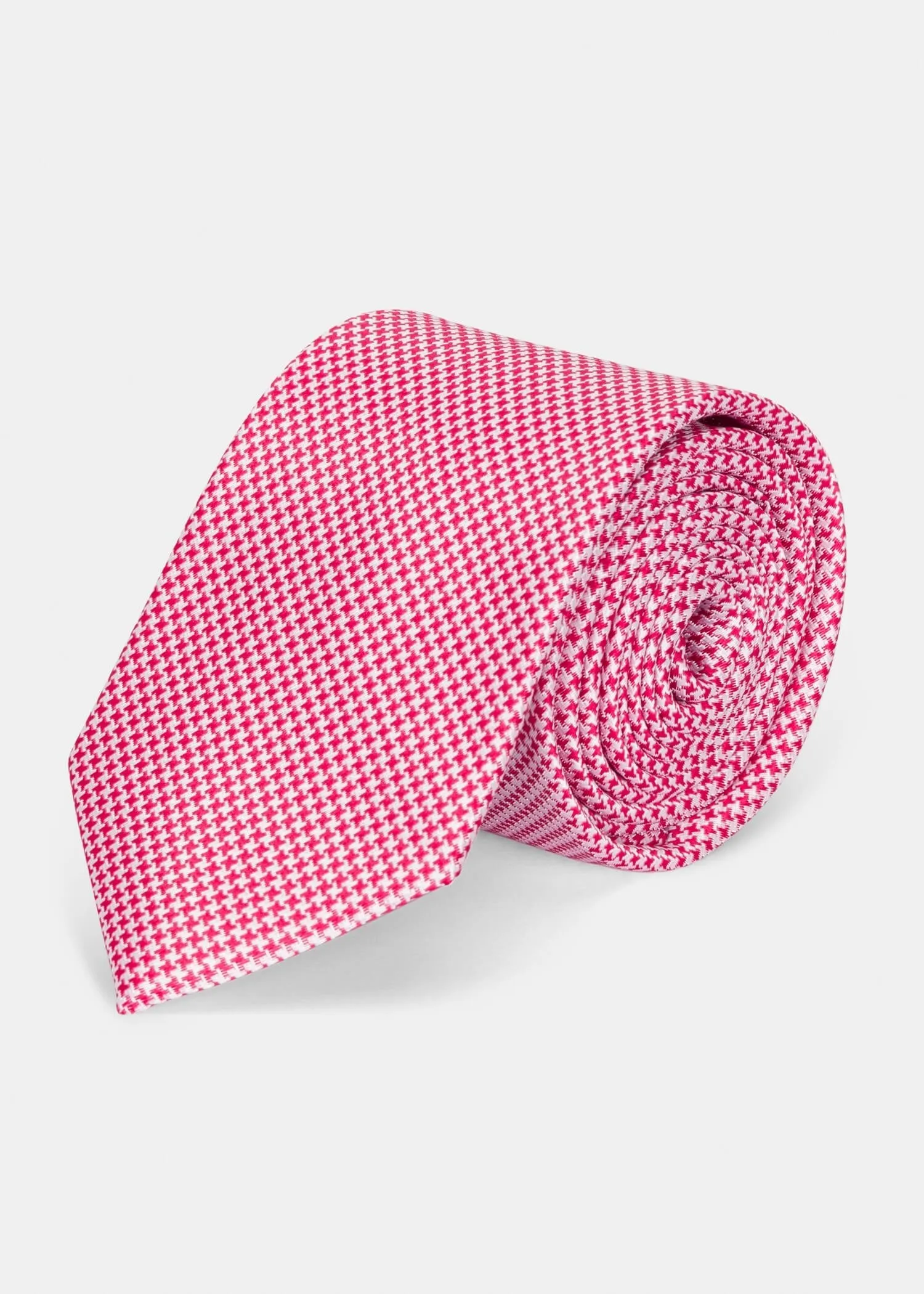 White Pink Dots Tie