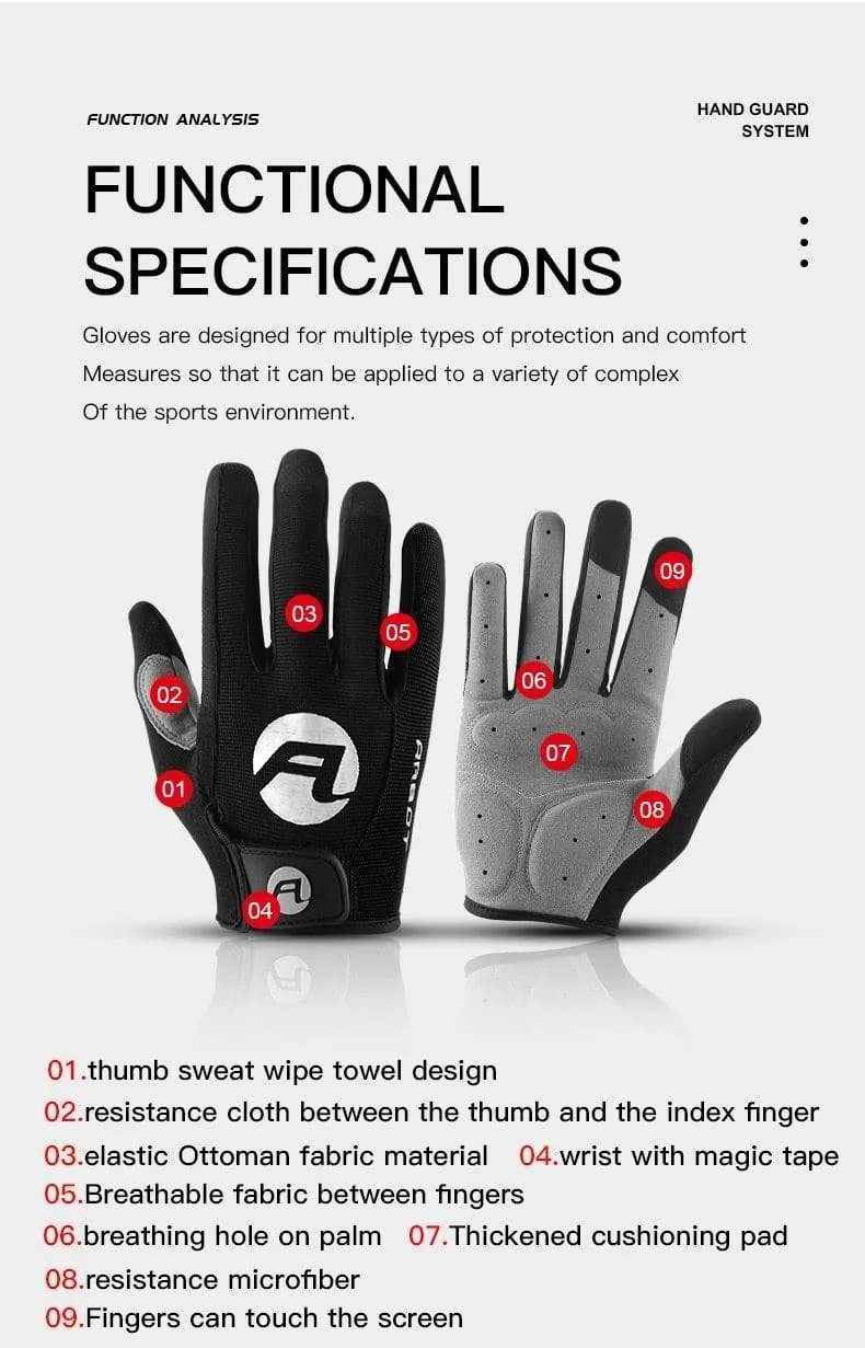 Women Men Cycling Gloves Full Finger Bicycle Gloves Anti Slip Gel Pad Motorcycle MTB Road Bike Glove Luva mittens