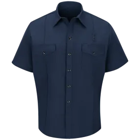 WORKRITE MEN'S CLASSIC SHORT SLEEVE FIRE CHIEF SHIRT - NAVY